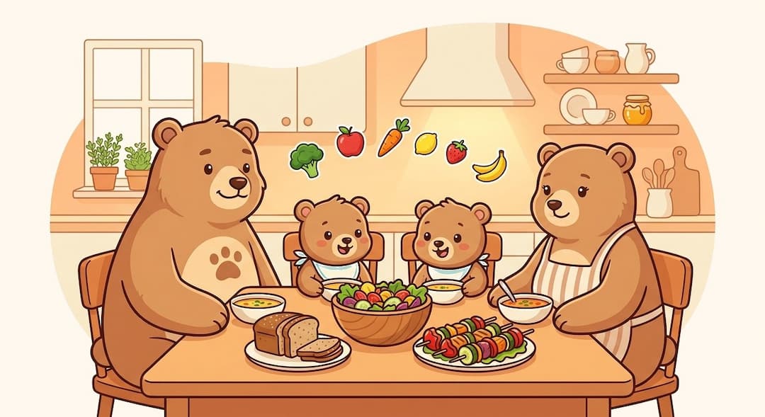 Familie genießt gemeinsam Mahlzeit